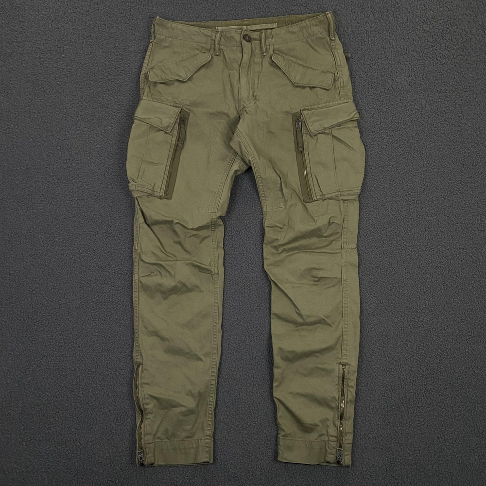 RRL Ralph Lauren Pants FITS Men 31 Slim Fit Cargo Military Field Cloth Paratroop